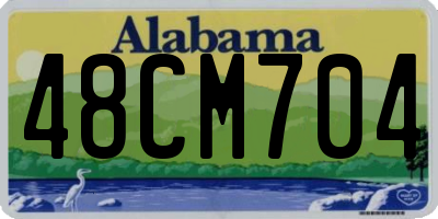 AL license plate 48CM704
