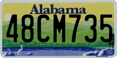 AL license plate 48CM735
