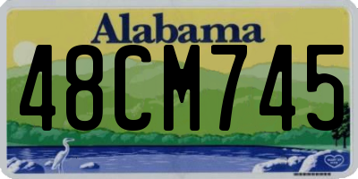 AL license plate 48CM745