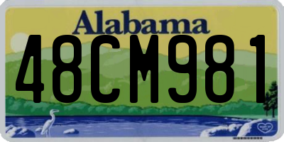 AL license plate 48CM981