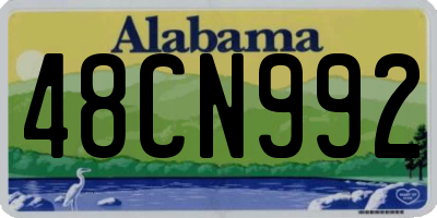 AL license plate 48CN992