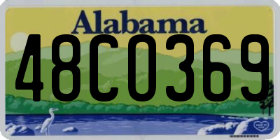 AL license plate 48CO369