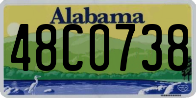 AL license plate 48CO738