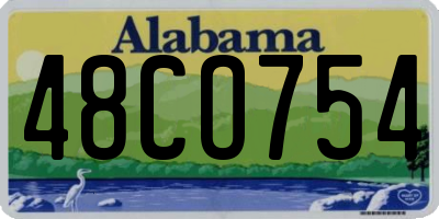 AL license plate 48CO754