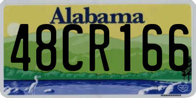 AL license plate 48CR166