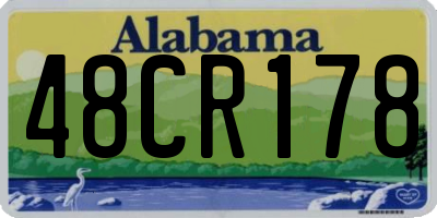 AL license plate 48CR178