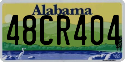 AL license plate 48CR404