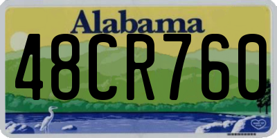 AL license plate 48CR760