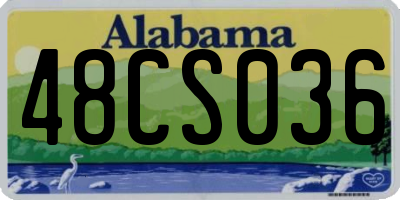 AL license plate 48CS036