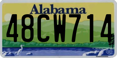 AL license plate 48CW714