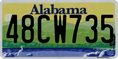 AL license plate 48CW735