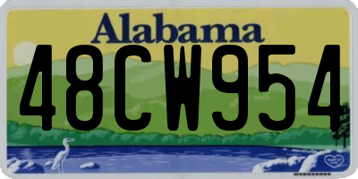 AL license plate 48CW954