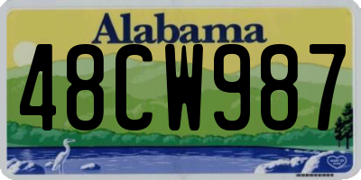 AL license plate 48CW987