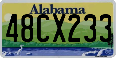 AL license plate 48CX233