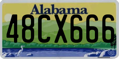AL license plate 48CX666