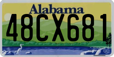 AL license plate 48CX681
