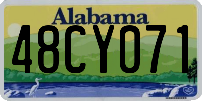 AL license plate 48CY071