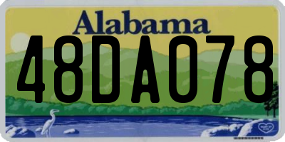 AL license plate 48DA078