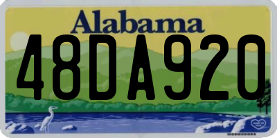 AL license plate 48DA920