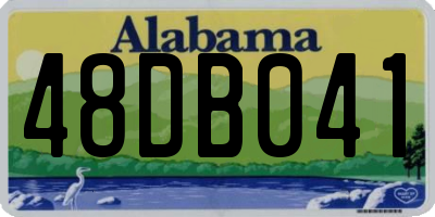 AL license plate 48DB041