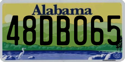 AL license plate 48DB065