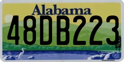 AL license plate 48DB223