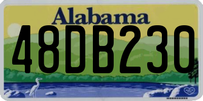 AL license plate 48DB230