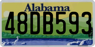 AL license plate 48DB593
