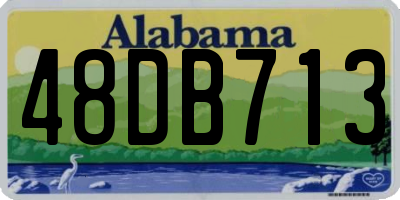 AL license plate 48DB713