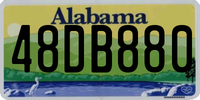 AL license plate 48DB880