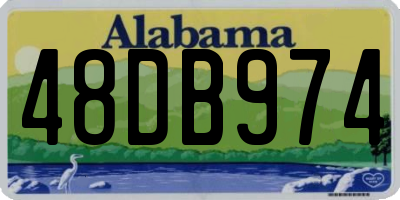 AL license plate 48DB974