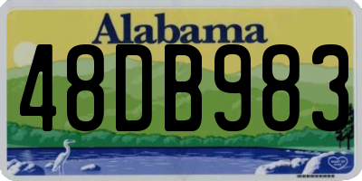 AL license plate 48DB983