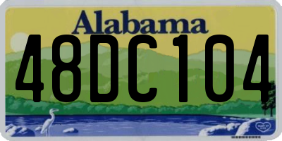 AL license plate 48DC104