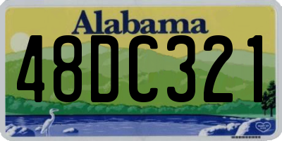 AL license plate 48DC321