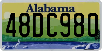 AL license plate 48DC980