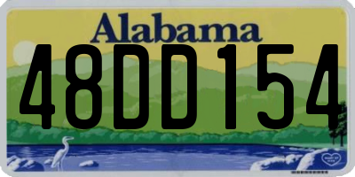 AL license plate 48DD154