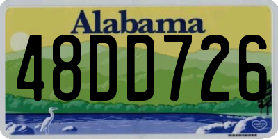 AL license plate 48DD726