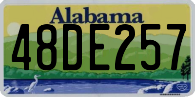 AL license plate 48DE257