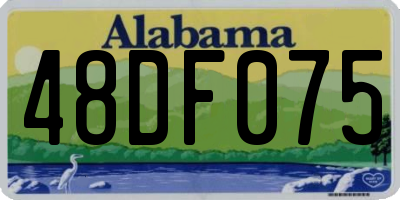 AL license plate 48DF075