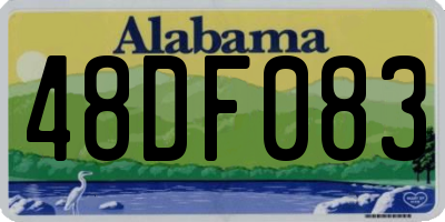 AL license plate 48DF083