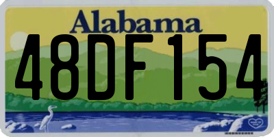 AL license plate 48DF154