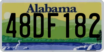AL license plate 48DF182