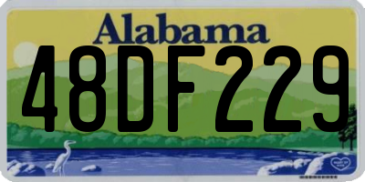 AL license plate 48DF229