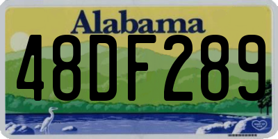 AL license plate 48DF289