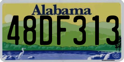 AL license plate 48DF313