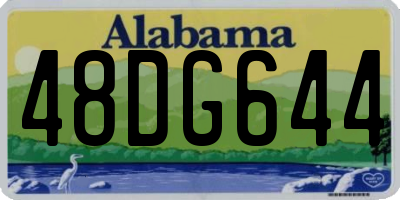 AL license plate 48DG644