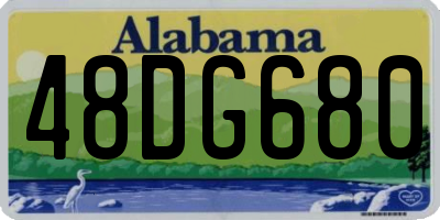 AL license plate 48DG680
