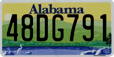 AL license plate 48DG791