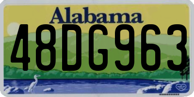AL license plate 48DG963