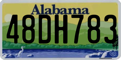 AL license plate 48DH783